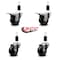 Service Caster 3'' Phenolic Swivel 1-3/8'' Expand Stem Caster Set 2 Total Lock Brakes, 4PK SCC-EXTTL20S314-PHS-2-S-2-138 - alternate 5